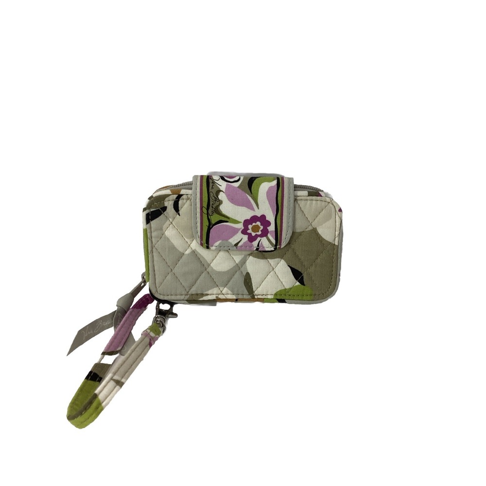 Vera Bradley Portobello Road  ID Card Case Zip Around Wallet Wristlet Floral
